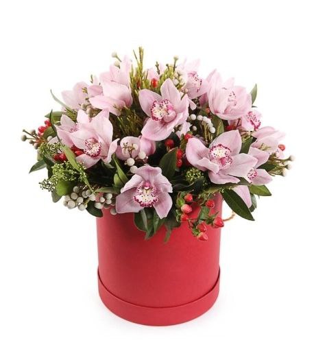 Pink Grace: Box of Orchids