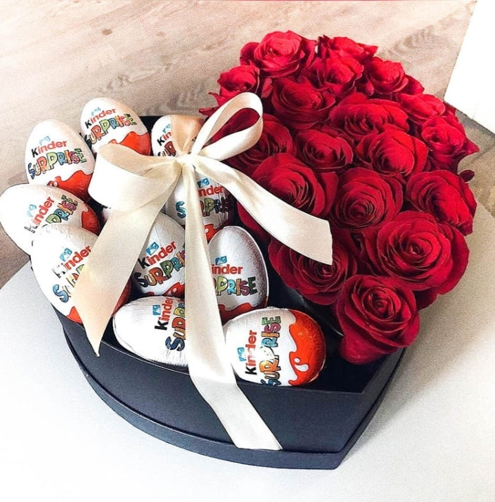 "Harmony of Love and Playfulness: A Heartfelt Fusion of Roses and Surprises"