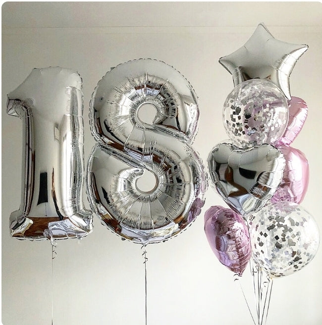 Festive balloon compositions small size