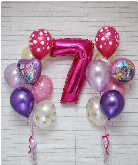Festive balloon compositions small size