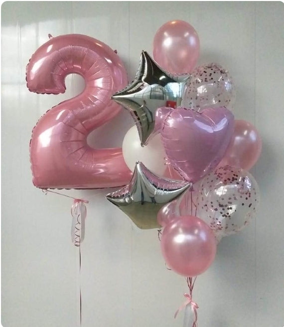 Festive balloon compositions small size