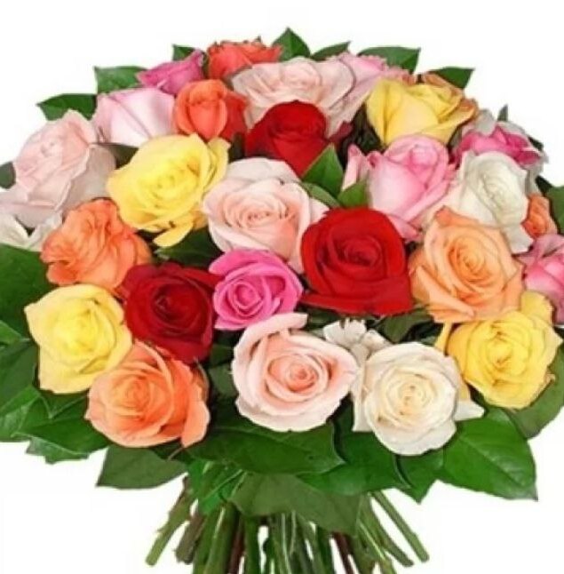 "Palette of Feelings" Mixed Color Rose Bouquet