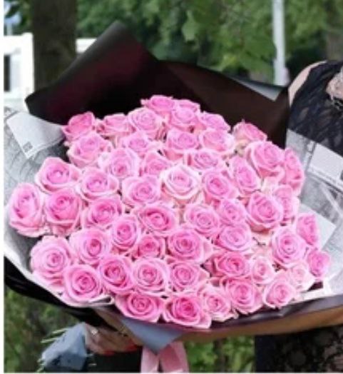 "Whisper of Romance" Pink Roses Bouquet