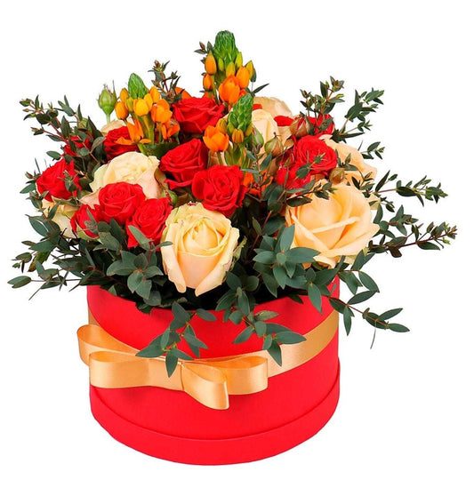 Flower Box - ROSES & EUCALYPTUS DELIGHT