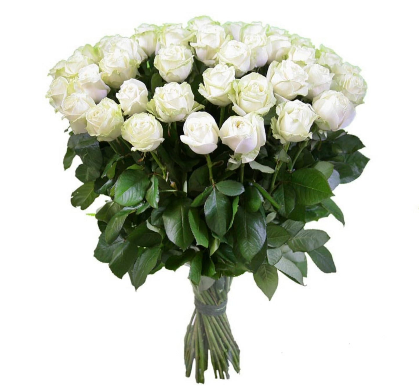 35 White Rose Bouquet